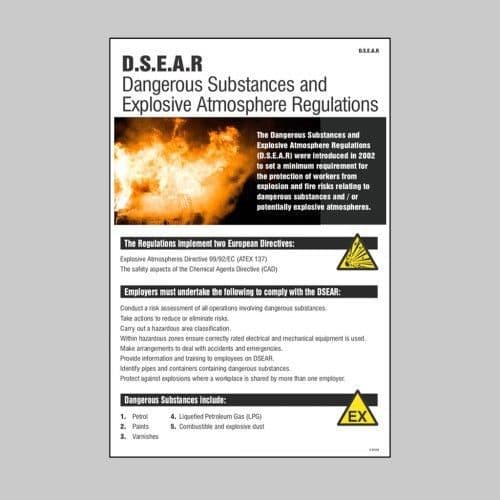 58128 DSEAR poster (dangerous substances & explosive) (400x600mm) Safety Sign