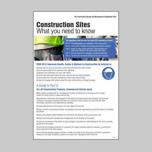 58130 Construction (Design & Management) Regulations 2007 (600x900mm) Safety Sign