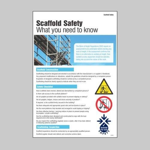 58132 Scaffold safety poster (400x600mm) Safety Sign