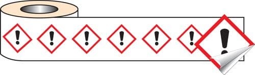 58158 250 S/A labels 100x100mm GHS Label - Irritant (100x100mm) Safety Sign