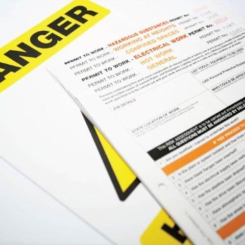 58175 Permit to Work: General Work (Pack of 10, 3part NCR)  (210x297mm) Safety Sign