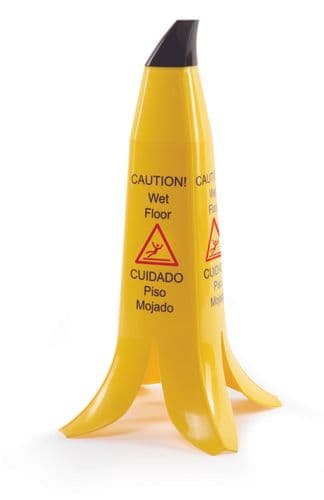 58507 Banana Wet Floor Cone (English, German, Spanish) HxWxD: 600x300x300mm Safety Sign