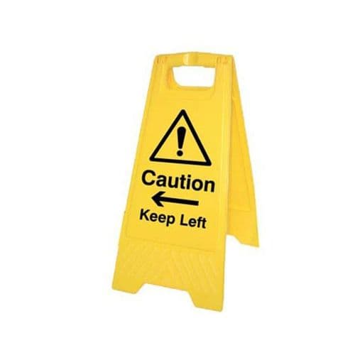 58549 Caution Keep left/right (free-standing floor sign)