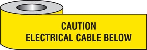58636 Caution electrical cable below underground tape  (365M x 150mm) Safety Sign