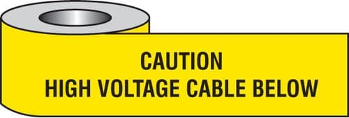 58637 Caution high voltage cable below underground tape  (365M x 150mm) Safety Sign