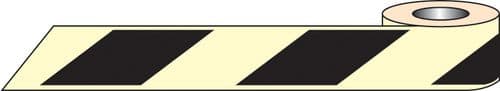 58644 Black/white photoluminescent tape 10mx40mm (10M x 40mm) Safety Sign
