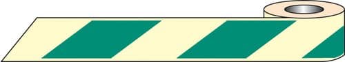 58648 Green/white photoluminescent tape 10mx80mm (10M x 80mm Safety Sign