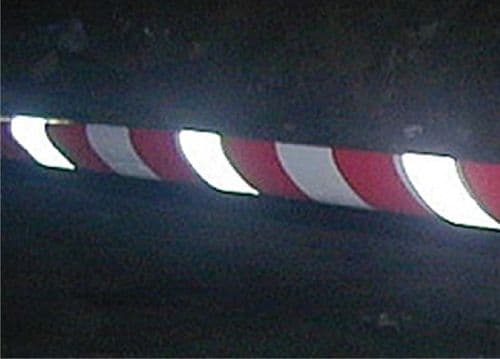58649 Red & white non-adhesive reflective barrier tape 75mm x 250m  (250M x 75mm) Safety Sign