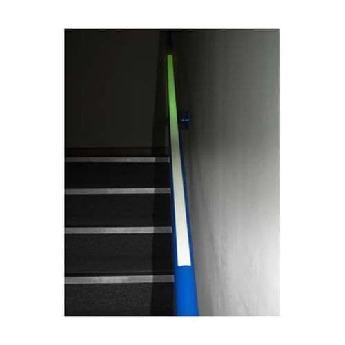 58673 Self-Adhesive Handrail Marking Profiles, 25x1200mm Class D photoluminescent