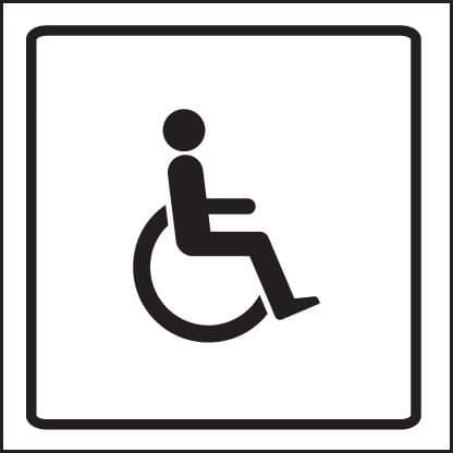 Incapacitating Sign 59196 Disabled symbol visual impact sign 200x200mm Safety Sign