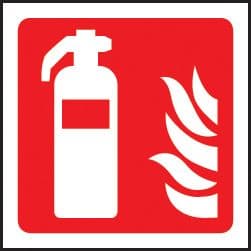 59700 100 S/A labels 100x100mm fire extinguisher  (100x100mm) Safety Sign