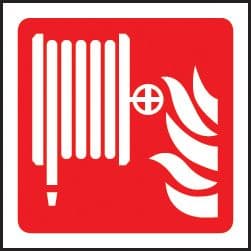 59702 100 S/A labels 100x100mm fire hose reel  (100x100mm) Safety Sign
