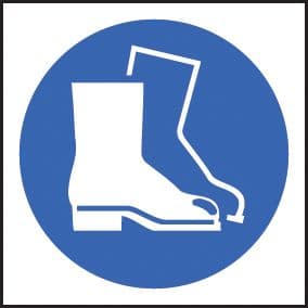 59712 100 S/A labels 50x50mm safety boots (50x50mm) Safety Sign
