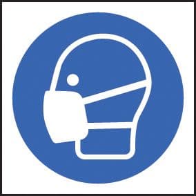 59714 100 S/A labels 50x50mm masks (50x50mm) Safety Sign