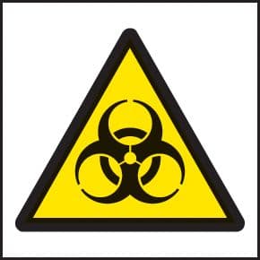 59724 100 S/A labels 50x50mm biological (50x50mm) Safety Sign