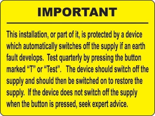 59764 RDC test roll of 100 labels 100x75mm (100x75mm) Safety Sign