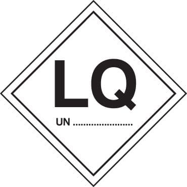59836 LQ UN labels 100x100mm - roll of 100 (100x100mm) Safety Sign