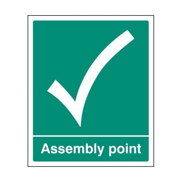 82054H Assembly point sign - Quick-Fix with SAV Backing 300x250mm