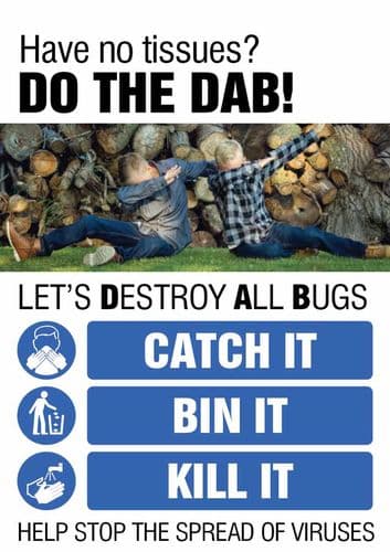 Do the DAB Destroy all bugs poster (420x594mm) synthetic paper