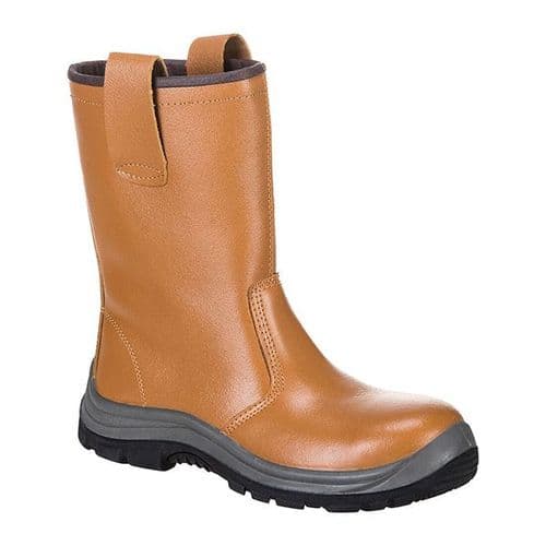 Portwest FW06 Tan Steelite Rigger Boot S1P HRO (Unlined)