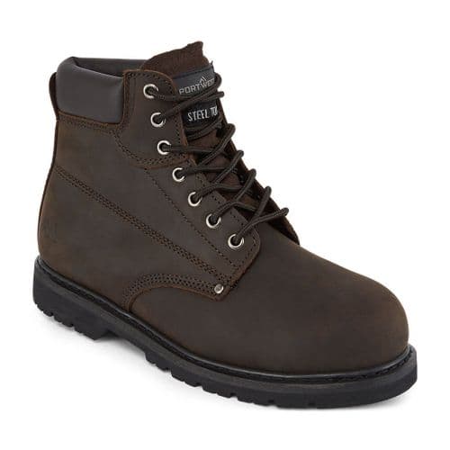 Portwest FW17BR Brown Steelite Welted Safety Boot SB HRO