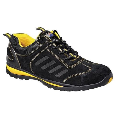Portwest FW34BKYE Black & Yellow Steelite Lusum Safety Trainer S1P HRO