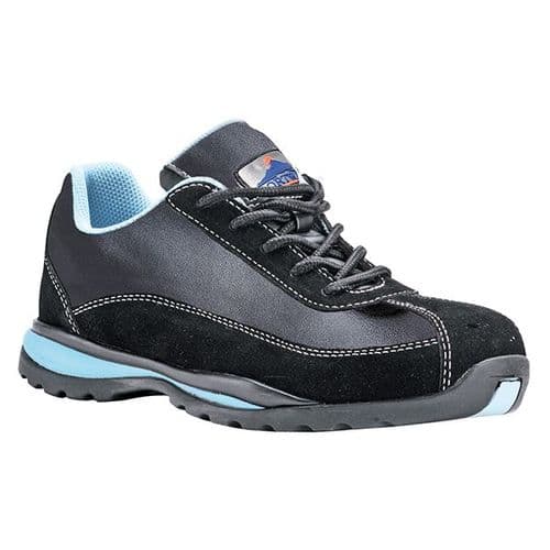 Portwest FW39BKBU Black & Blue Steelite Ladies Safety Trainer S1P HRO