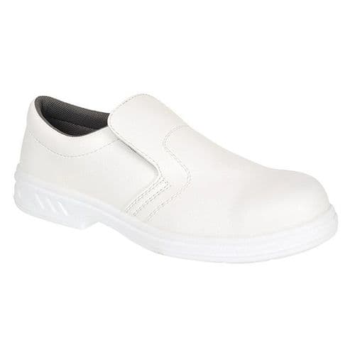 Portwest FW81WH White Steelite Slip On Safety Shoe S2
