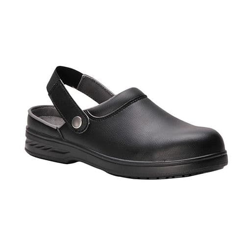 Portwest FW82BK Black Steelite Safety Clog SB AE WRU