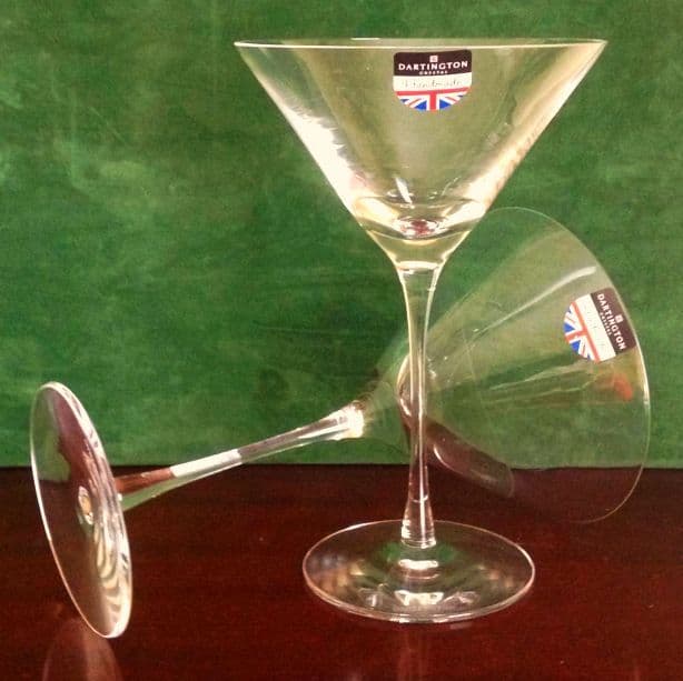 Pair of Dartington Martini Glasses