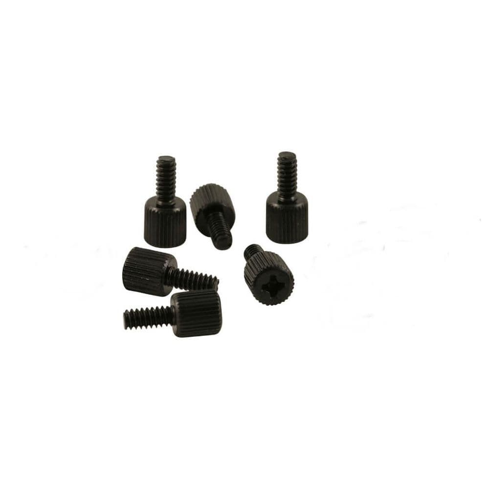 6 x PC Computer Case Thumbscrews 632 Black Thumb Screw