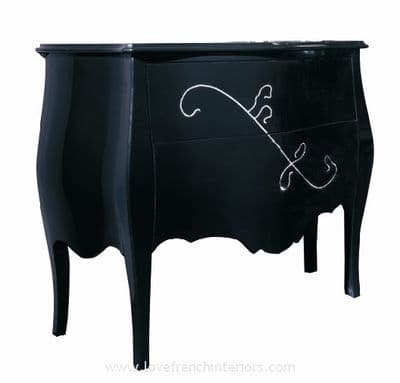 2 Drawer Chest with Strass Crystals