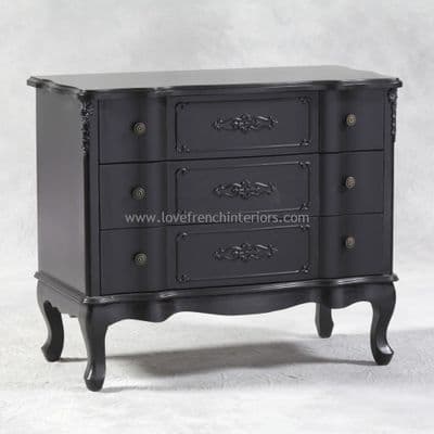 3 Drawer Chest in Noir Black