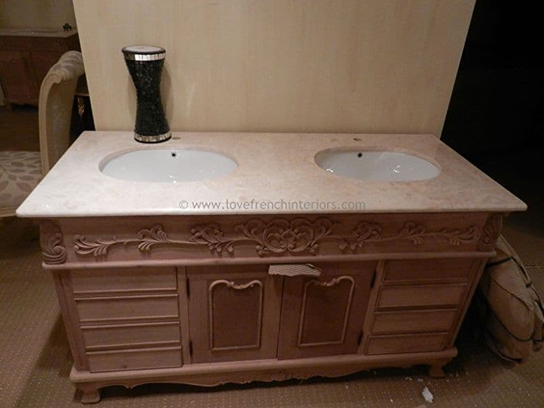 A Bespoke Sink Vanity Unit with Solid Marble Top