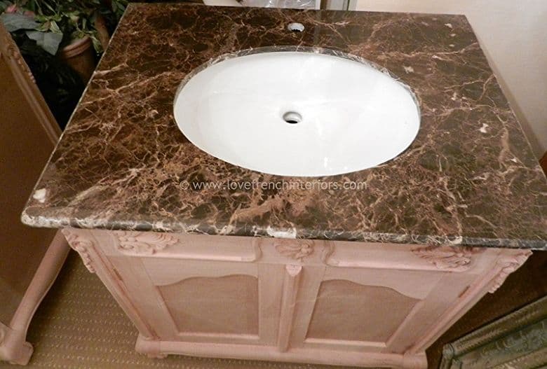 A Bespoke Sink Vanity Unit with Solid Marble Top