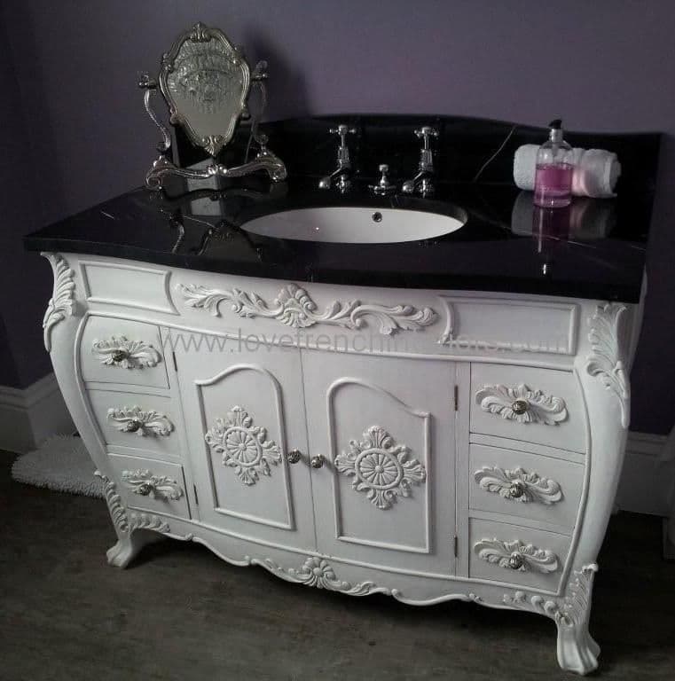 A Bespoke Sink Vanity Unit with Solid Marble Top