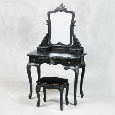 A Dressing Table Set in Noir Black