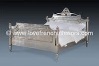 Alice French Bed in Silver Leaf