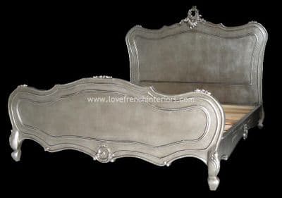 Antique Silver French Bed