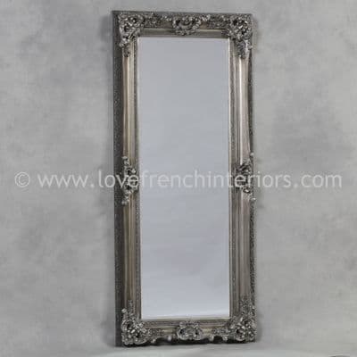Antique Silver Tall Slim Mirror