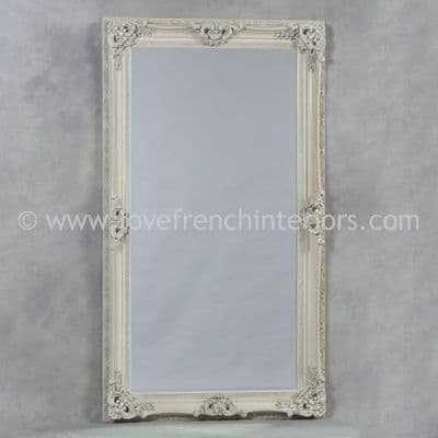 Antique White Large French Mirror