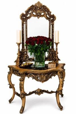 Antoinette Console Table and Mirror