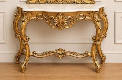 Antoinette Console Table in Gold