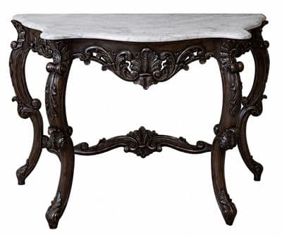 Antoinette Console Table with Marble Top