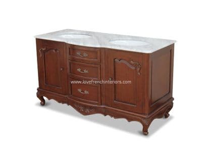 Bespoke Bow Front Double Bowl Vanity Unit