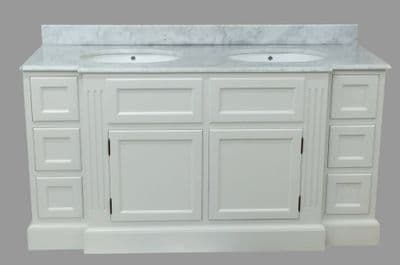 Bespoke Double Sink Vanity Unit with Breakfront