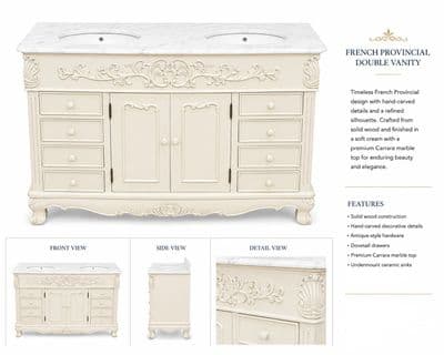 Bespoke French Provincial Vanity Unit