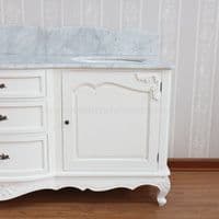 Bespoke Large Double Bowl Sink Vanity Unit and Two Mirrors