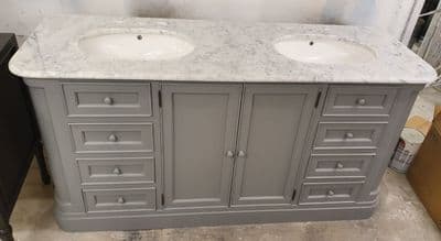 Bespoke Large Double Vanity Unit with 8 Drawers