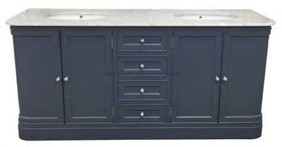 Bespoke Large Double Vanity Unit with Curved Sides